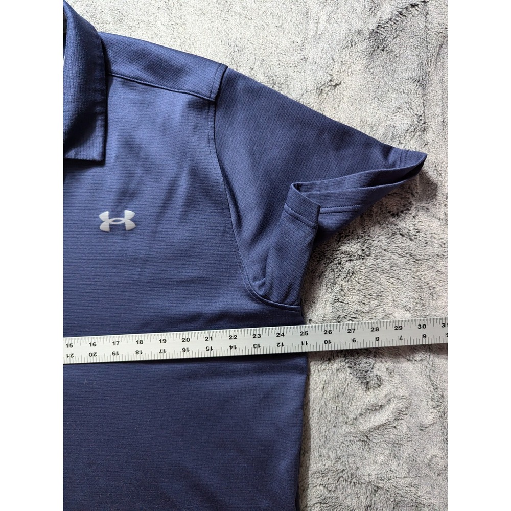 Under Armour Short Sleeve Polo Shirt Men's Size 2XL Blue - Picture 8 of 11